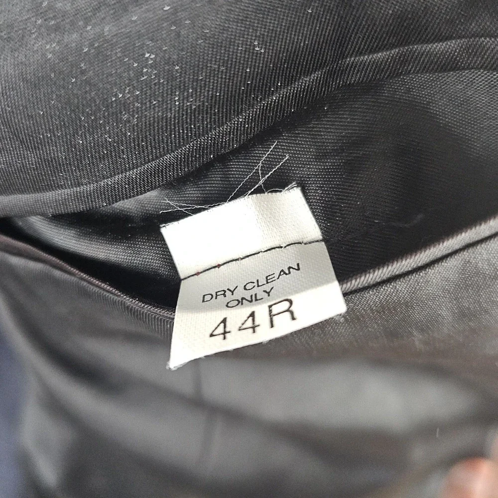 Vintage Hardwick Clothes Windowpane Navy Blazer Sport Coat Mens 44 R Made In USA